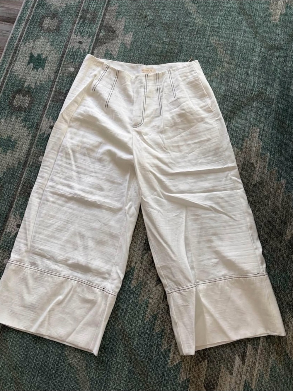Gilli White Wide-Leg Crop Pants for Kids